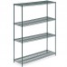 18D x 54L x 64H Green Epoxy Wire Shelving Kit, 4-Shelf, NSF Listed