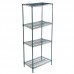 21D x 24L x 64H Green Epoxy Wire Shelving Kit, 4-Shelf, NSF Listed