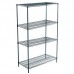 21D x 42L x 64H Green Epoxy Wire Shelving Kit, 4-Shelf, NSF Listed