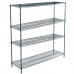 21D x 60L x 64H Green Epoxy Wire Shelving Kit, 4-Shelf, NSF Listed