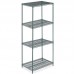 24D x 30L x 64H Green Epoxy Wire Shelving Kit, 4-Shelf, NSF Listed