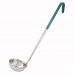 Winco LDC-4 4 oz Ladle with Green Handle