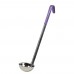 Winco LDC-4P 4 oz Allergen Free Stainless Steel One-Piece Ladle with Purple Handle