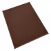 Winco LMS-811BN Brown Leatherette Single Panel Menu Cover, 8-1/2 x 11