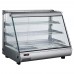 WowShowcase MHC161 34" Heated Stainless Steel Countertop Display Case with Front Slanted Glass