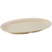 Winco MMPO-118 Tan Oval Melamine Platter, 11-1/2 x 8