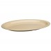 Winco MMPO-1510 Tan Melamine Narrow Rim Oval Platter, 15-1/2 x 10-7/8