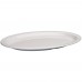 Winco MMPO-1510W White Narrow Rim Melamine Oval Platter, 15-1/2 x 10-7/8