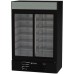 Beverage-Air MMR45HC-1-B MarketMax 52" Black Double Sliding Glass Door Refrigerated Merchandiser with LED Lighting - 45 Cu. Ft.