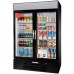 Beverage-Air MMR49HC-1-B MarketMax 52" Double Glass Swing Door Black Refrigerated Merchandiser with LED Lighting - 49 Cu. Ft.