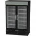 Beverage-Air Market Max MMRF49HC-1-A-BW Black 2 Section Glass Door Dual Temperature Merchandiser - 49 Cu. Ft.