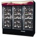 Beverage Air MMRR72HC-1-B-BW-WINE 75" Three Section Wine Cooler w/ 3 Zones - Black