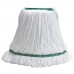 Winco MOPM-L 17 oz Large Wet Mop Head, White with Green Bands