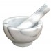 Winco MPS-42W 4-1/2 Marble Mortar and Pestle Set