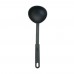 Winco NC-LD Black Nylon 12-1/2 One Piece 6 oz Serving Ladle