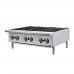 Winco NGHP-6 Spectrum Six Burner Stainless Steel Countertop Gas Hot Plate - 150,000 BTU