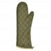 Winco OMF-17 17 Flame-Resistant Green Cotton Oven Mitt