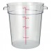 Winco PCRC-4 4 Qt. Clear Round Food Storage Container