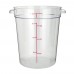 Winco PCRC-8 8 Qt. Clear Round Food Storage Container