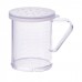 Winco PDG-10CL 10 oz. Clear Polycarbonate Dredge with Large Hole Snap-On Lid