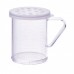 Winco PDG-10CXL 10 oz. Clear Polycarbonate Dredge with Extra Large Hole Snap-On Lid