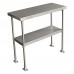 WowPrep PDOS-1427 14D x 27L Stainless Steel Double Overshelf