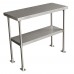 WowPrep PDOS-1460 14D x 60L Stainless Steel Double Overshelf