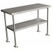 WowPrep PDOS-1470-S 14D x 70L Stainless Steel Double Overshelf for SP72, SMP72