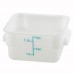 Winco PESC-2 2 Qt. White Square Food Storage Container