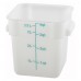 Winco PESC-4 4 Qt. White Square Food Storage Container