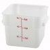 Winco PESC-6 6 Qt. White Square Food Storage Container