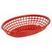 Winco PFB-10R 9-1/2 Red Premium Oval Fast Food Basket