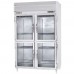 Beverage-Air PFD2HC-1BHG 52" Stainless Steel Glass Half Door Pass-Through Refrigerator