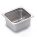 WowPrep 1/6 Size 4 Deep Stainless Steel Steam Table / Hotel Pan