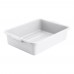 Winco PL-5W 20-1/4 x 15-1/2 White Polypropylene Dish Box