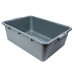 Winco PL-7G 21-1/2 x 15 x 7 Gray Polypropylene Dish Box