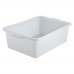 Winco PL-7W 21-1/2 x 15 x 7 White Polypropylene Dish Box