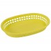 Winco PLB-Y Yellow Oval Plastic Platter Basket, 10-3/4 x 7-1/4