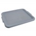 Winco PLW-7G 21 x 17 Heavy-Duty Gray Plastic Dish Box