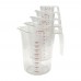 Winco PMCP-5SET 5 Piece Raised Markings Clear Polycarbonate Measuring Cup Set