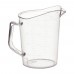 Winco PMU-100 1 qt Graduation Markings Clear Polycarbonate Measuring Cup