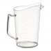 Winco PMU-200 2 qt Graduation Markings Clear Polycarbonate Measuring Cup