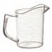 Winco PMU-25 1 Cup Graduation Markings Clear Polycarbonate Measuring Cup