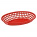 Winco POB-R Red Oval Plastic Food Basket, 10-1/4 x 6-3/4