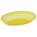 Winco POB-Y Yellow Oval Plastic Food Basket, 10-1/4 x 6-3/4