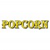 Winco POP-8RC-D Decal POPCORN Gold Font / White Background