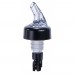 Winco PPA-063 .625 oz. Clear Spout / Black Tail Measured Liquor Pourer with Collar - 12/Pack