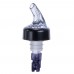 Winco PPA-113 1.125 oz. Clear Spout / Purple Tail Measured Liquor Pourer with Collar - 12/Pack