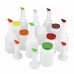 Winco PPB-1MX 1 Qt. White Pour Bottle Kit with Assorted Spouts and Caps