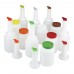 Winco PPB-2MX 2 Qt. White Pour Bottle Kit with Assorted Spouts and Caps